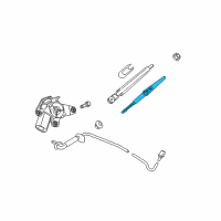 OEM 2015 Nissan Juke Rear Window Wiper Blade Assembly Diagram - 28790-JE20A