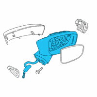 OEM 2020 Toyota Yaris Mirror Outside Diagram - 87909-WB012