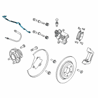 OEM 2014 Ford Explorer Rear Speed Sensor Diagram - DA8Z-2C190-B