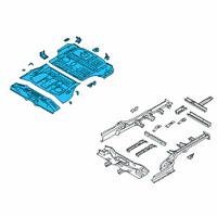 OEM Hyundai Palisade Panel Complete-Rear Floor Diagram - 65500-S8000