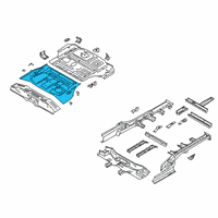 OEM 2021 Hyundai Palisade Panel Assembly-Rear Floor, FRT Diagram - 65511-S9000