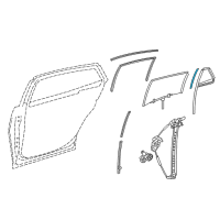 OEM 2019 Lexus LS500 Run, Rear Door Glass Diagram - 68163-50060