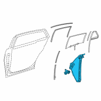 OEM 2019 Lexus LS500 Regulator Assembly, Rear Door Window Diagram - 69830-50080