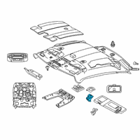 OEM 2022 Toyota GR Supra Sunvisor Holder Diagram - 74348-WAA01