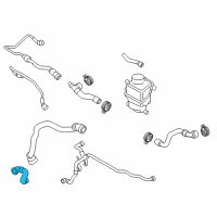 OEM 2012 BMW 550i GT xDrive Radiator Coolant Hose Diagram - 17-12-7-592-652