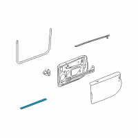 OEM 2003 Chevrolet SSR Weatherstrip Asm-Front Side Door Lower Auxiliary Diagram - 15185761