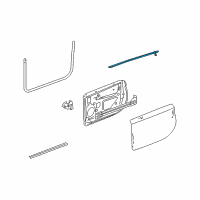 OEM 2003 Chevrolet SSR Sealing Strip Asm-Front Side Door Window Outer Diagram - 15829007