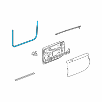 OEM 2006 Chevrolet SSR Weatherstrip Asm-Front Side Door Diagram - 15228407