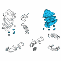 OEM 2020 BMW M850i xDrive Gran Coupe Intake Muffler Left Diagram - 13-71-7-934-479