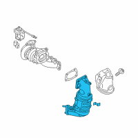 OEM 2017 Kia Sorento Exhaust Manifold Catalytic Assembly Diagram - 285102G365