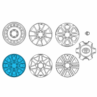 OEM 2010 Toyota 4Runner Wheel, Alloy Diagram - 42611-35420