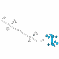 OEM Kia Borrego Link Assembly-Rear Stabilizer Diagram - 555302B200