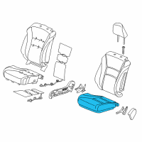 OEM 2014 Honda Accord Pad, Right Front Seat Cushion Diagram - 81137-T3L-A21