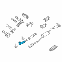 OEM 1999 Nissan Quest Exhaust Tube Assembly, Front Diagram - 20020-0B711