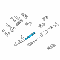 OEM Nissan Quest Front Exhaust Tube Assembly Diagram - 20021-7B000