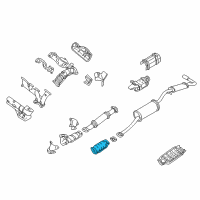 OEM 2002 Nissan Quest Catalytic Converter Assembly Diagram - 20800-7B225