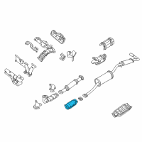 OEM 1998 Nissan Quest Three Way Catalytic Converter Diagram - 20800-1B025