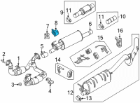 OEM 2020 Ford F-350 Super Duty Center Pipe Mount Bracket Diagram - LC3Z-5260-A