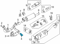 OEM 2022 Ford F-250 Super Duty Converter Support Bracket Diagram - LC3Z-5E269-B