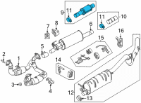 OEM 2017 Ford F-350 Super Duty Intermed Pipe Diagram - HC3Z-5201-C