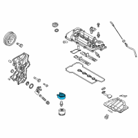 OEM Hyundai Veloster Cooler Assembly-Engine Oil Diagram - 26410-2B710