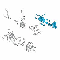 OEM Hyundai Tucson Caliper Kit-Rear Brake, RH Diagram - 58311-D3A00