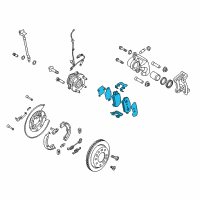 OEM Hyundai Rear Disc Brake Pad Kit Diagram - 58302-D3A00