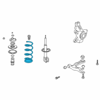 OEM 2006 Honda Pilot Spring, Front Diagram - 51401-S9V-A02