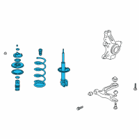 OEM Honda Pilot Shock Absorber Assembly, Left Front Diagram - 51602-STW-A04