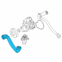 OEM 2017 BMW M3 Lower Water Coolant Hose Diagram - 11-53-7-848-502