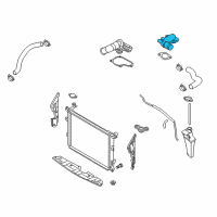 OEM 2012 Hyundai Genesis Fitting Assembly-Coolant Outlet Diagram - 25670-3F300