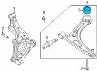 OEM 2022 Hyundai Sonata Bush-FR LWR Arm(G) Diagram - 54584-L1000