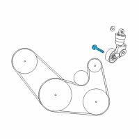 OEM 2019 Toyota Yaris Belt Tensioner Bolt Diagram - 90118-WB558