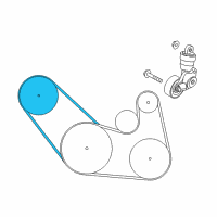 OEM Scion Water Pump Belt Diagram - 90118-WB464