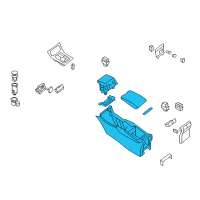 OEM Infiniti QX50 Box Assy-Console, Center Diagram - 96910-5UC2D