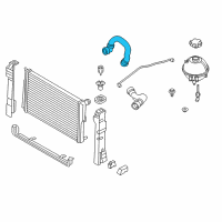 OEM 2012 BMW X3 Radiator Coolant Hose Diagram - 17-12-7-646-153