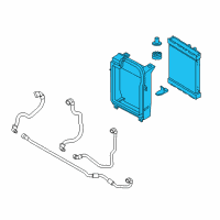 OEM BMW X6 Supplementary Coolant Radiator, Left Diagram - 17-11-7-645-690