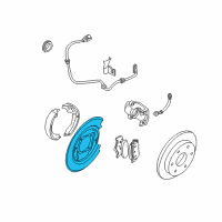 OEM 2006 Nissan Xterra Plate Assy-Back, Rear Brake LH Diagram - 44030-EA070