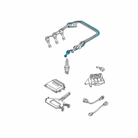 OEM 2007 Hyundai Tiburon Cable Assembly-Spark Plug No.2 Diagram - 27430-37200