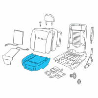 OEM 2003 Lincoln Town Car Seat Cushion Pad Diagram - 5W1Z-54632A23-BA