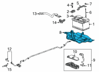 OEM 2021 Chevrolet Corvette Battery Tray Diagram - 84656905