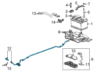OEM 2022 Chevrolet Corvette Positive Cable Diagram - 84737990