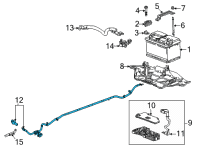 OEM Chevrolet Corvette Positive Cable Diagram - 84737990