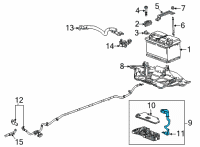 OEM 2021 Chevrolet Corvette Positive Cable Diagram - 84767924