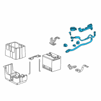 OEM 2018 Acura RDX Cable Assembly, Starter Diagram - 32410-TX4-A02