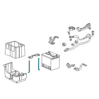 OEM 2014 Honda Crosstour Bolt, Battery Setting (220MM) Diagram - 31513-TA0-A00