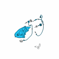 OEM Infiniti G35 Headlamp Housing Assembly, Right Diagram - 26025-AM801