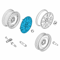 OEM Ford SSV Plug-In Hybrid Wheel Cover Diagram - DS7Z-1130-A