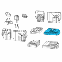 OEM 2019 Chrysler Pacifica Seat Cushion Foam Diagram - 68224697AB