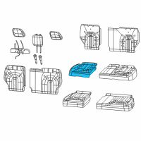 OEM 2020 Chrysler Voyager Seat Cushion Foam Third Row Diagram - 68224703AA